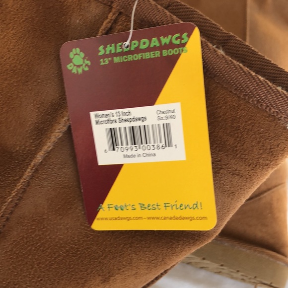 Sheepdawgs 13” microfiber chestnut color boot.    Size 9/40 Nice deep tan color. - Picture 9 of 14